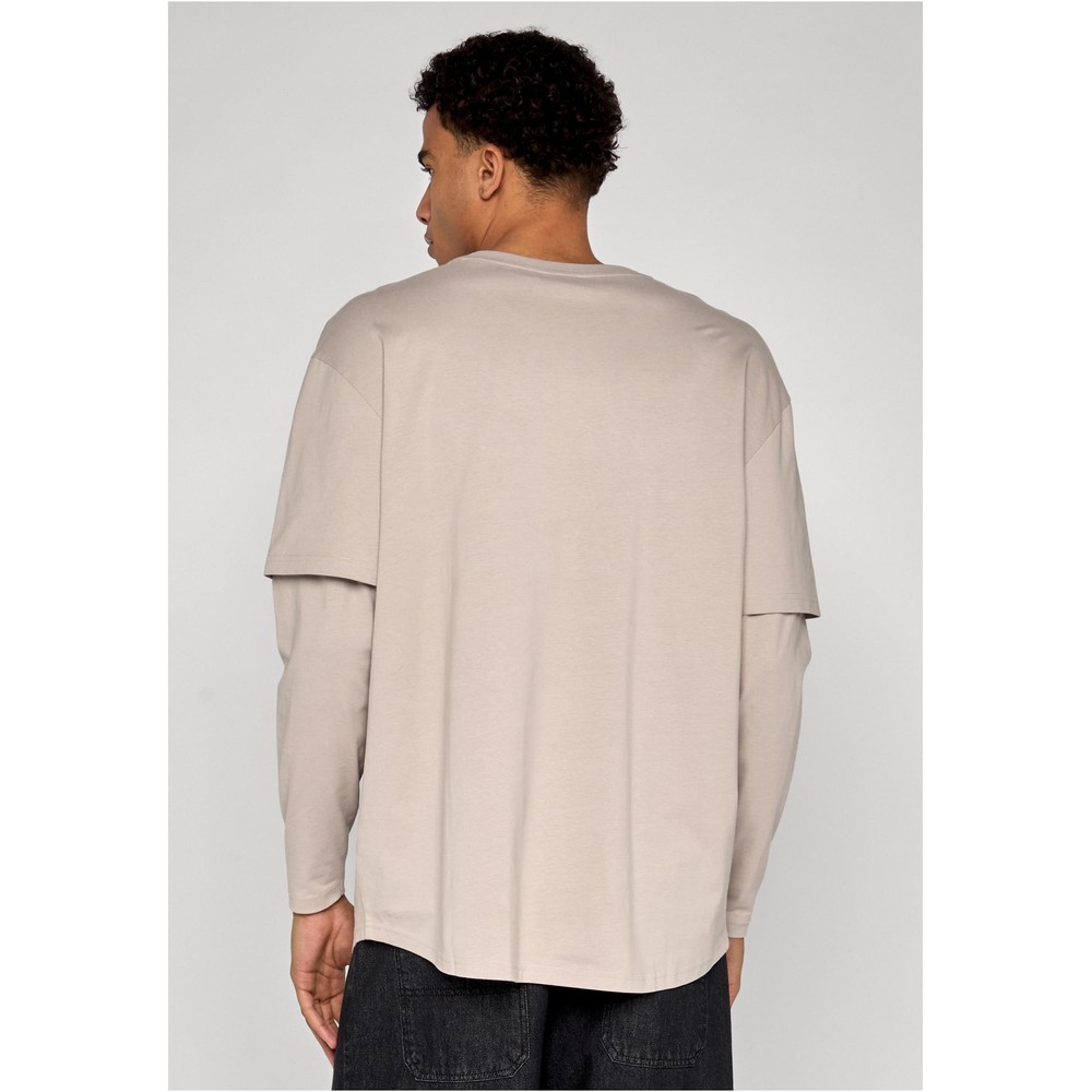 Urban Classics - Oversized Shaped Double Layer Top à manches longues - Gris